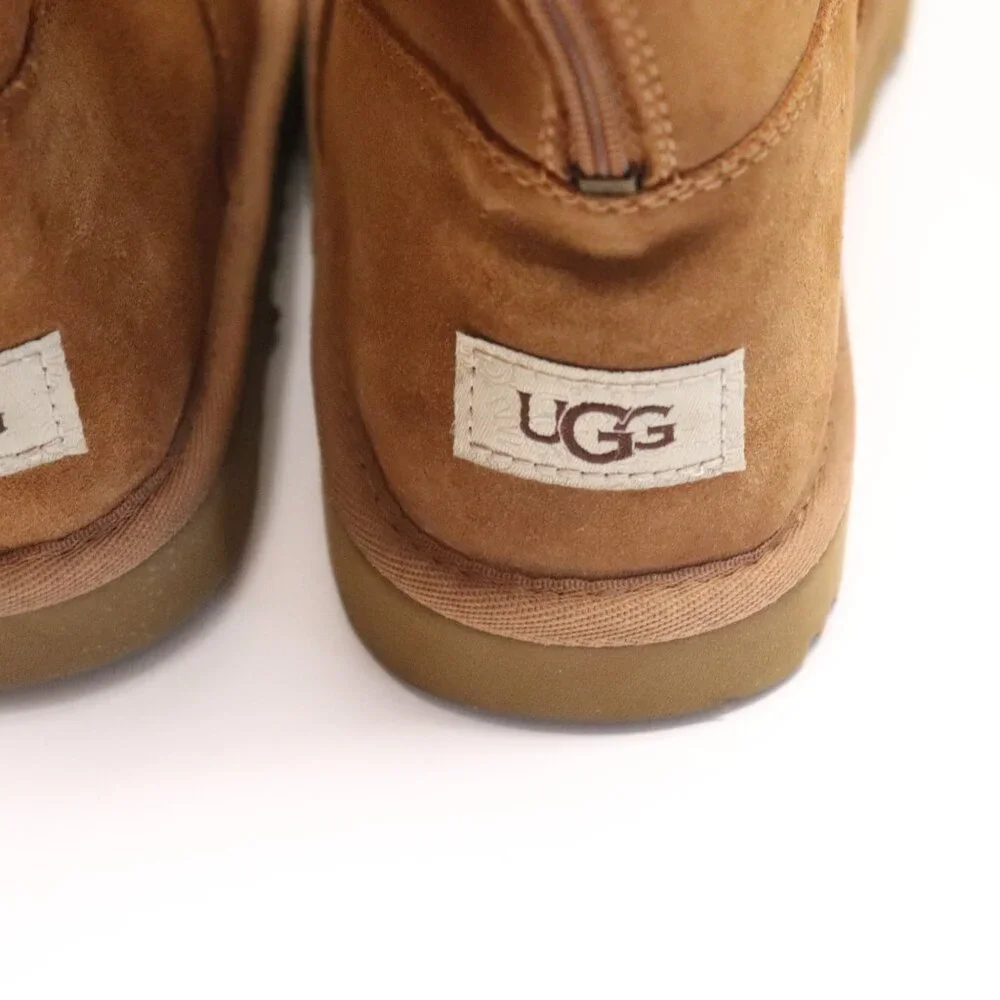 UGG‎ Boots Women's Chestnut S/N 1103742 Size US 4nFur Lined Zipper on Back